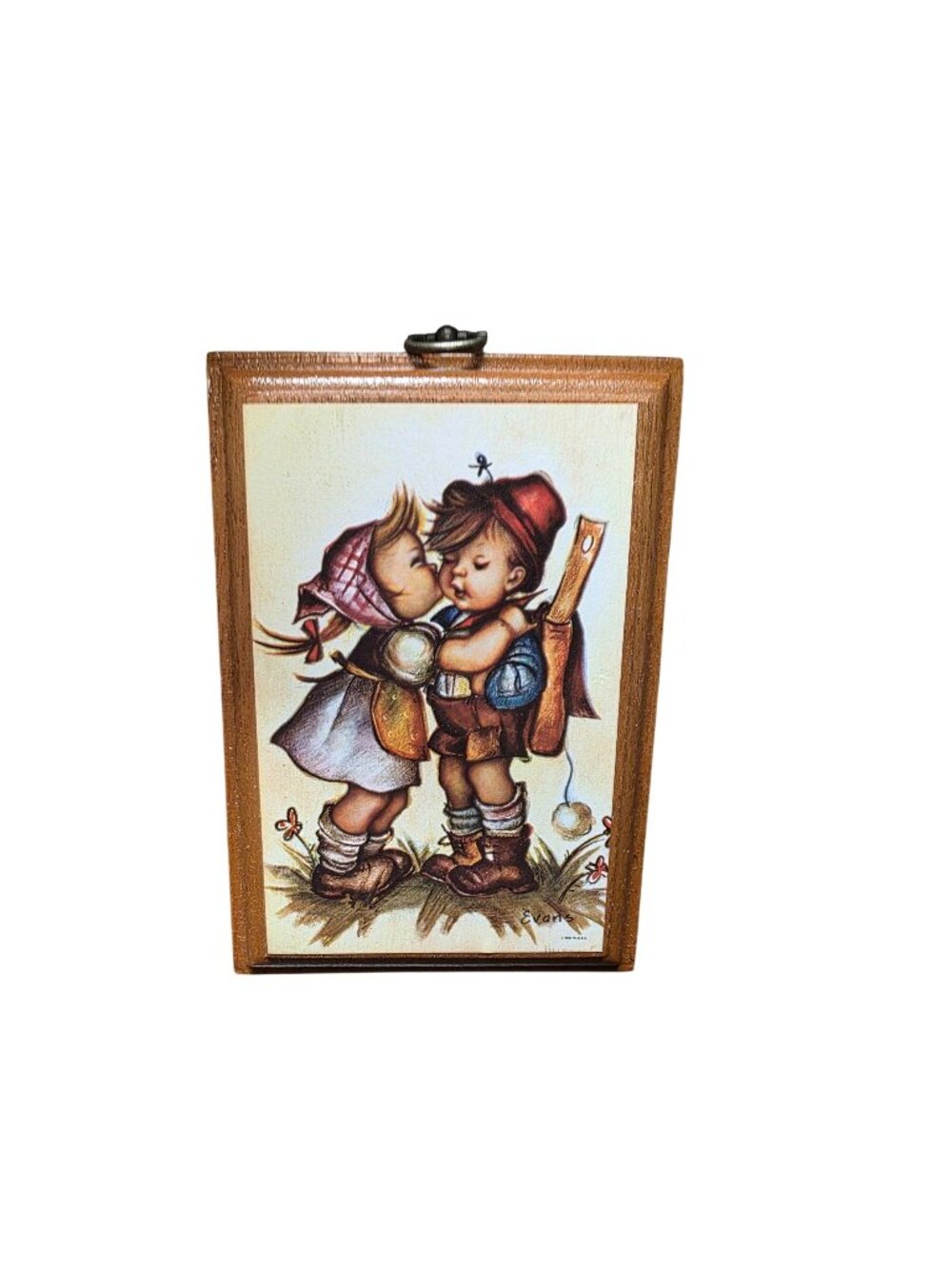 Evans Hummel Vintage Wood Wall Plaque